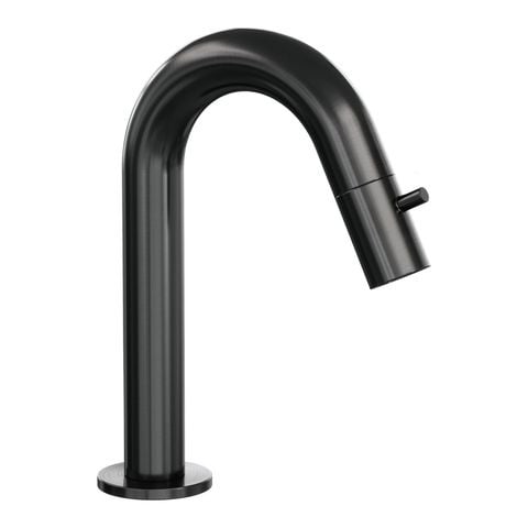 Brauer Edition opbouw fonteinkraan met gebogen uitloop – Geborsteld gunmetal PVD – 5-GM-320