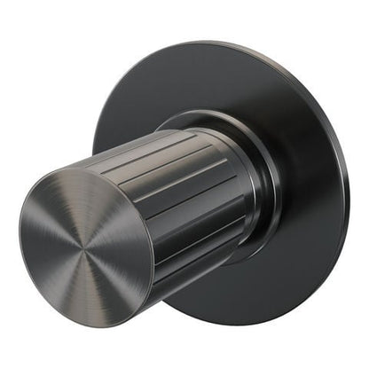 Brauer Stripe losse inbouw stopkraan met in- en afbouwdelen – Geborsteld gunmetal PVD – 5-GM-352