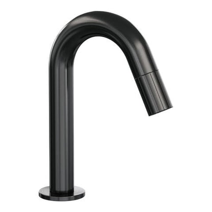 Brauer Stripe opbouw fonteinkraan met gebogen uitloop – Geborsteld gunmetal PVD – 5-GM-464
