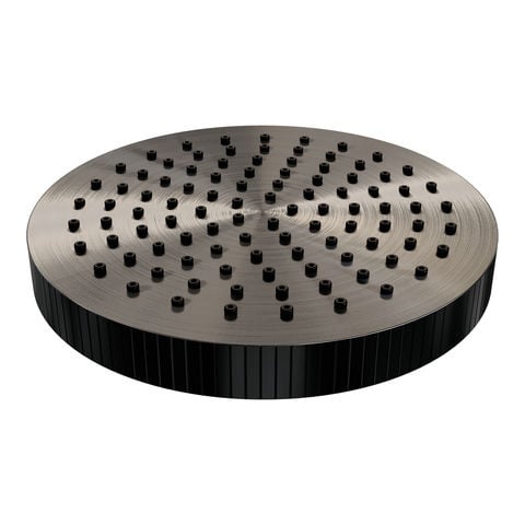 Brauer Stripe hoofddouche 25 cm – Geborsteld gunmetal PVD – 5-GM-466