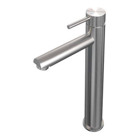 Brauer Stripe wastafelmengkraan opbouw - Hoog - Model A - Geborsteld RVS PVD