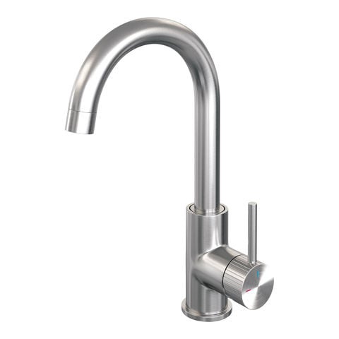 Brauer Stripe ronde uitloop - Geborsteld RVS PVD