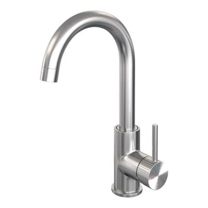 Brauer Stripe ronde uitloop - Geborsteld RVS PVD