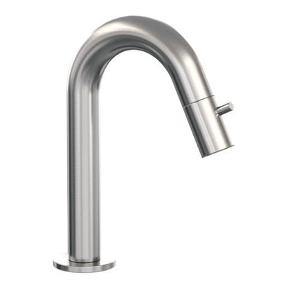 Brauer Edition opbouw fonteinkraan met gebogen uitloop – Geborsteld RVS PVD – 5-NG-320