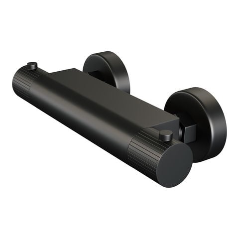 Brauer Stripe opbouw douche thermostaatkraan – Mat zwart – 5-S-344