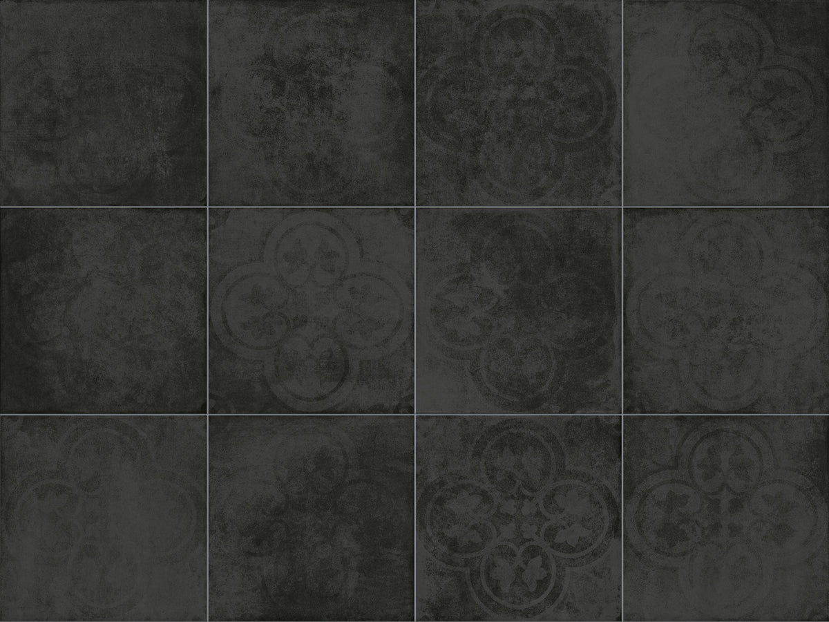 Sartoria Tsquare floor noir epoque matt 20 × 20 cm