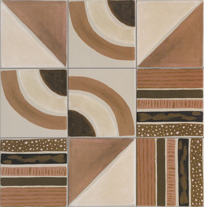 Sartoria Genesi terra browns decor mix 15 × 15 cm