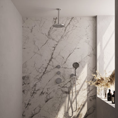 Brauer 5-CE-107 - Chroom / 3-standen handdouche / 20 cm | Plafondarm | Zonder glijstang