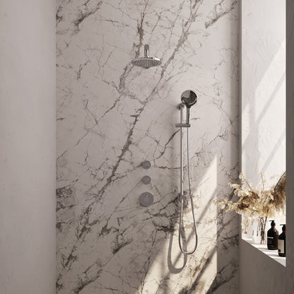Brauer 5-CE-115 - Chroom / 3-standen handdouche / 20 cm | Rechte wandarm | Met glijstang