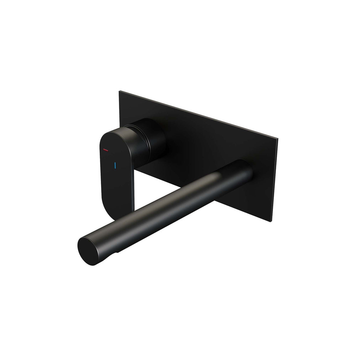 Brauer Edition inbouw wastafelmengkraan - Achterplaat - Links – Mat zwart – Recht – Breed plat – 5-S-083-S3
