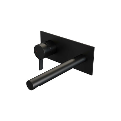 Brauer Edition inbouw wastafelmengkraan - Achterplaat - Links – Mat zwart – Recht – Middel dik – 5-S-083-S1