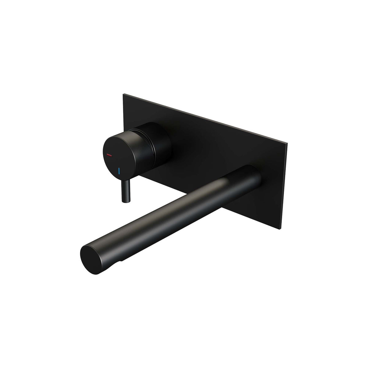 Brauer Edition inbouw wastafelmengkraan - Achterplaat - Links – Mat zwart – Recht – Kort smal – 5-S-083-S5