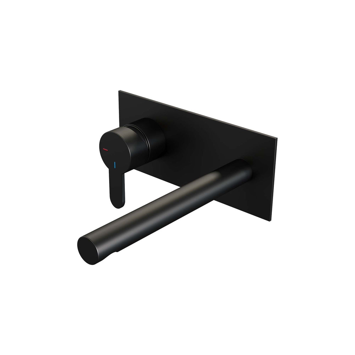 Brauer Edition inbouw wastafelmengkraan - Achterplaat - Links – Mat zwart – Recht – Smal plat – 5-S-083-S4