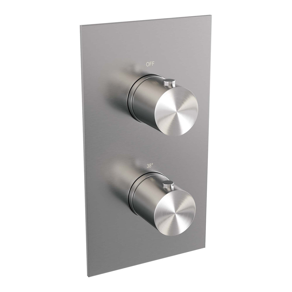 Brauer Edition 3-weg inbouwthermostaat rechthoekig met in- en afbouwdelen – Geborsteld RVS PVD – 5-NG-5100