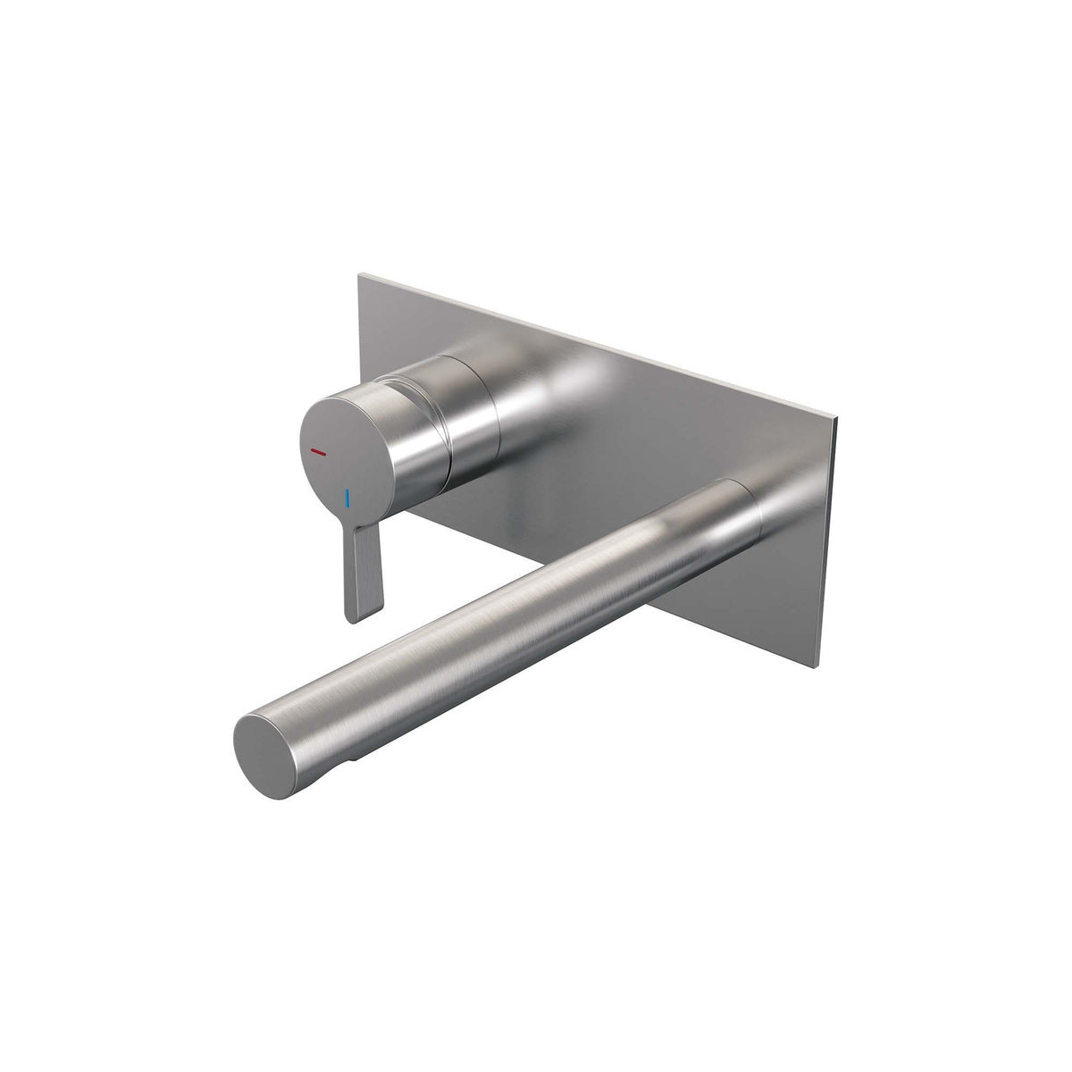 Brauer Edition inbouw wastafelmengkraan - Achterplaat - Links – Geborsteld RVS PVD – Recht – Middel dik – 5-NG-083-S1