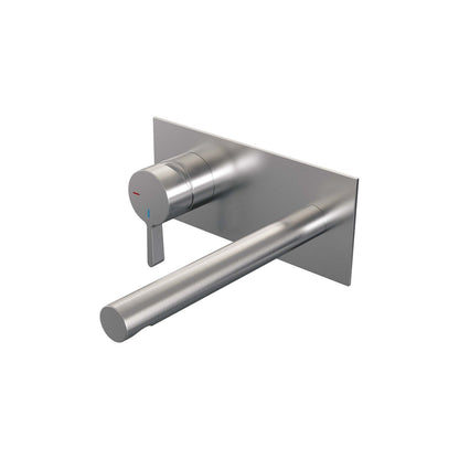 Brauer Edition inbouw wastafelmengkraan - Achterplaat - Links – Geborsteld RVS PVD – Recht – Middel dik – 5-NG-083-S1
