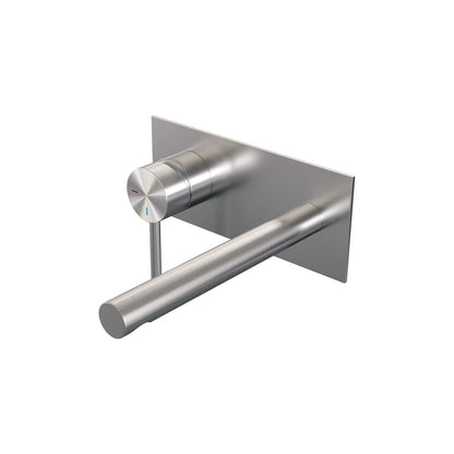 Brauer Edition inbouw wastafelmengkraan - Achterplaat - Links – Geborsteld RVS PVD – Recht – Lang smal – 5-NG-083-S2