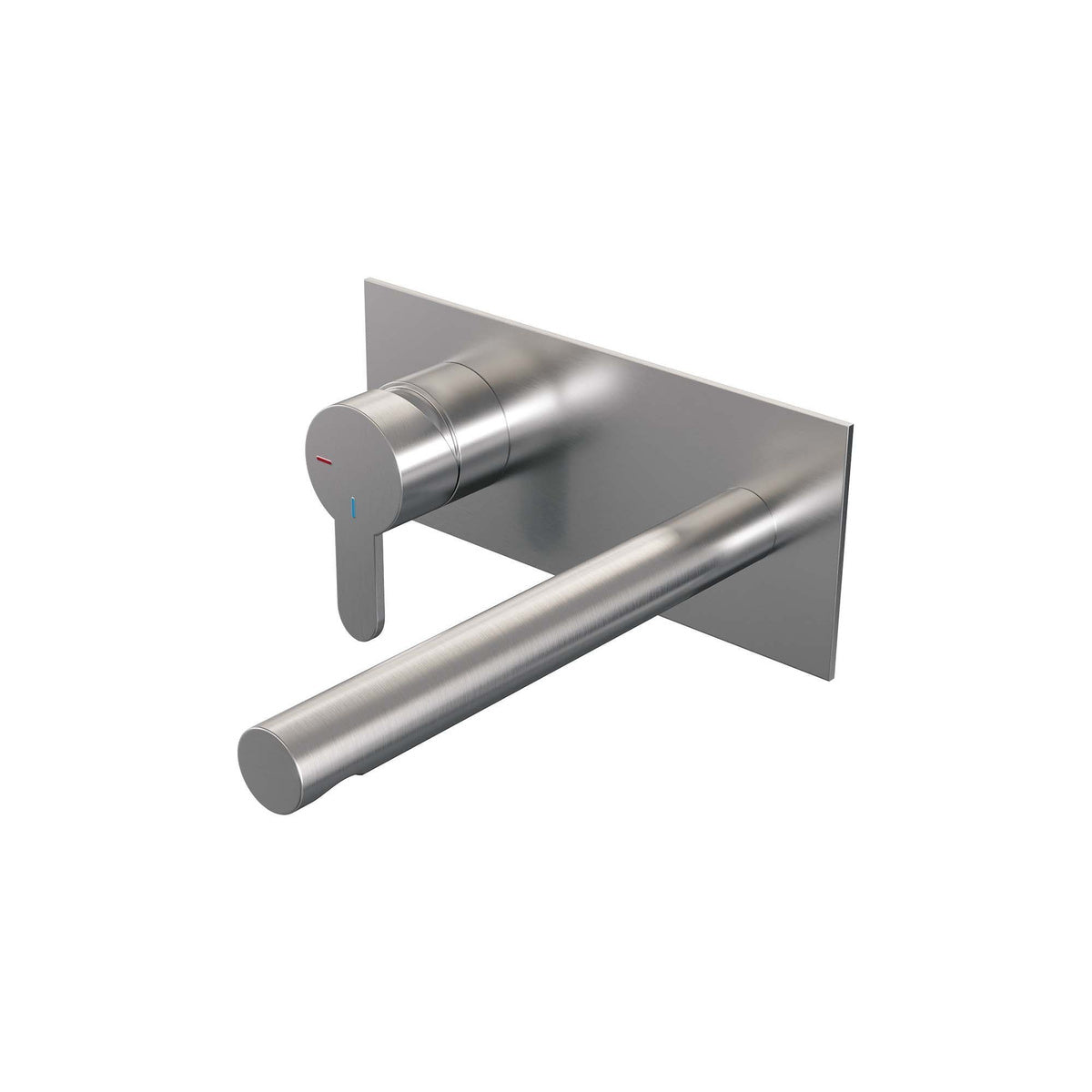 Brauer Edition inbouw wastafelmengkraan - Achterplaat - Links – Geborsteld RVS PVD – Recht – Smal plat – 5-NG-083-S4