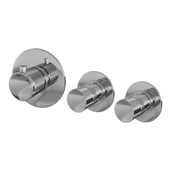 Brauer Edition inbouwthermostaat - inbouwdeel - 3 gladde knoppen - Chroom
