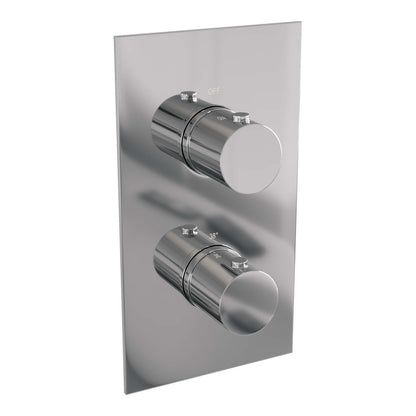 Brauer Edition 3-weg inbouwthermostaat rechthoekig met in- en afbouwdelen – Chroom – 5-CE-5100
