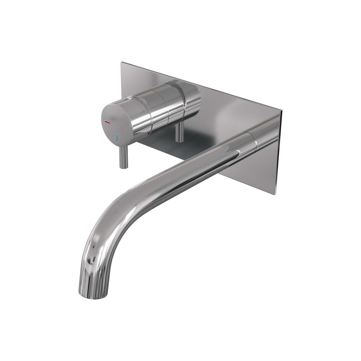 Brauer Edition inbouw wastafelmengkraan - Achterplaat - Links – Chroom – Gebogen – Kort smal – 5-CE-083-B5