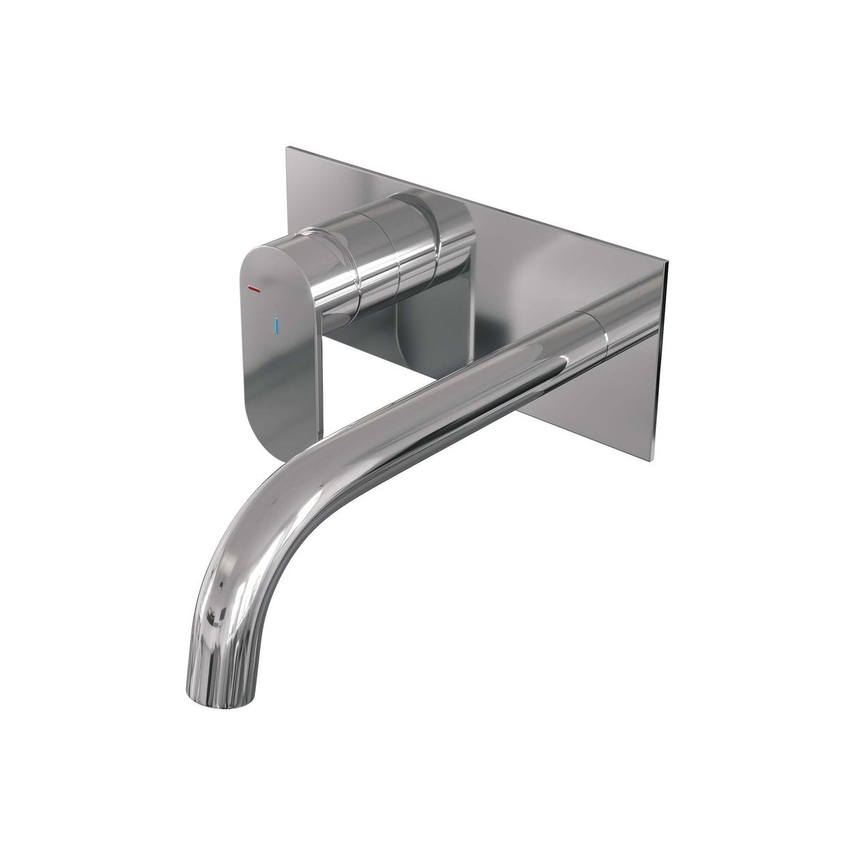 Brauer Edition inbouw wastafelmengkraan - Achterplaat - Links – Chroom – Gebogen – Breed plat – 5-CE-083-B3