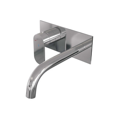 Brauer Edition inbouw wastafelmengkraan - Achterplaat - Links – Chroom – Gebogen – Breed plat – 5-CE-083-B3