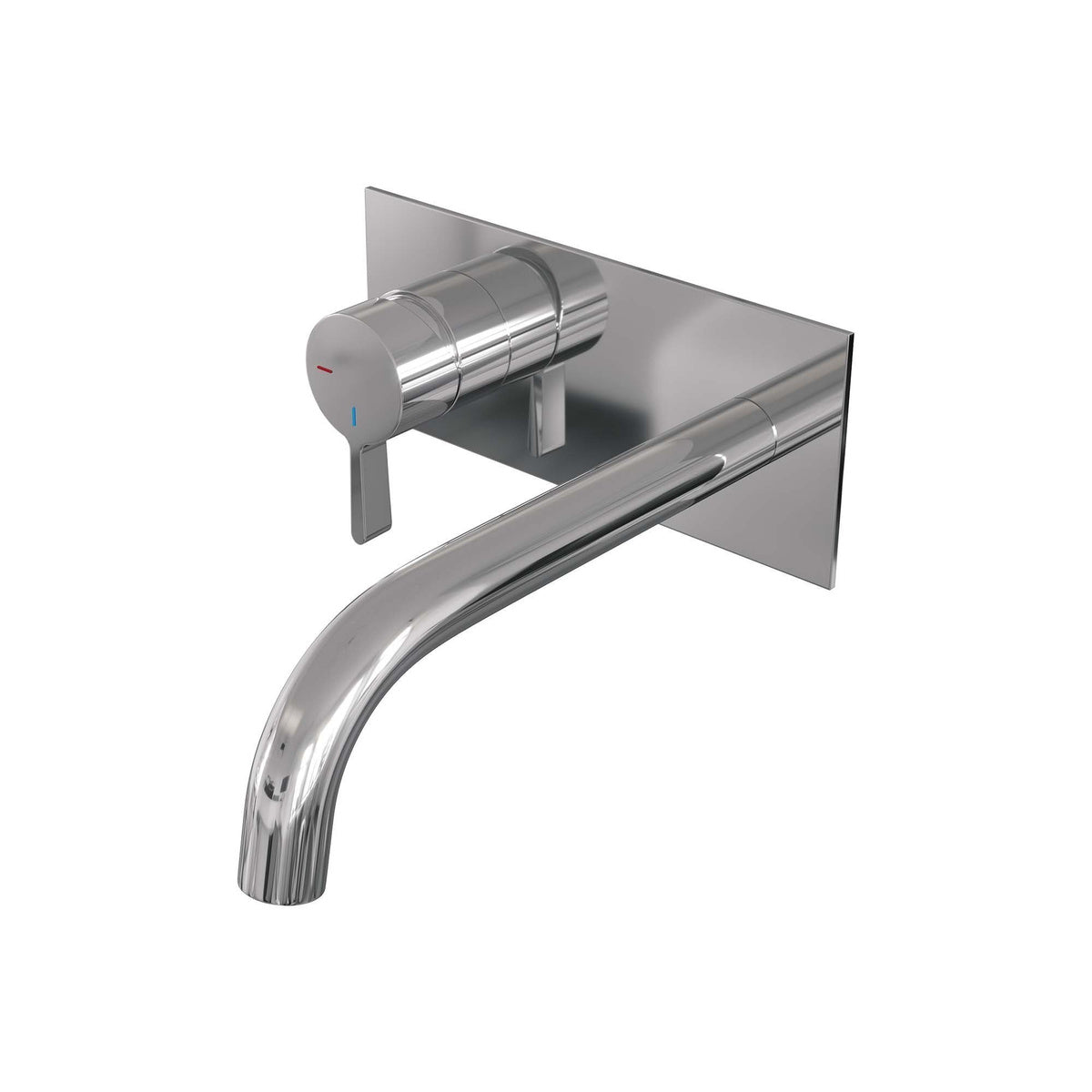 Brauer Edition inbouw wastafelmengkraan - Achterplaat - Links – Chroom – Gebogen – Middel dik – 5-CE-083-B1
