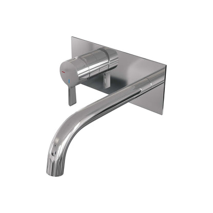Brauer Edition inbouw wastafelmengkraan - Achterplaat - Links – Chroom – Gebogen – Middel dik – 5-CE-083-B1