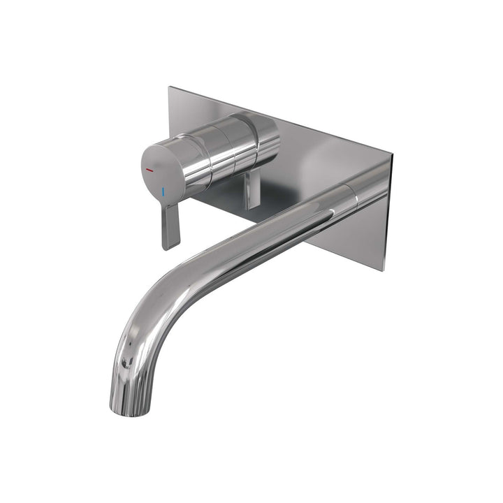 Brauer Edition inbouw wastafelmengkraan - Achterplaat - Links – Chroom – Gebogen – Middel dik – 5-CE-083-B1