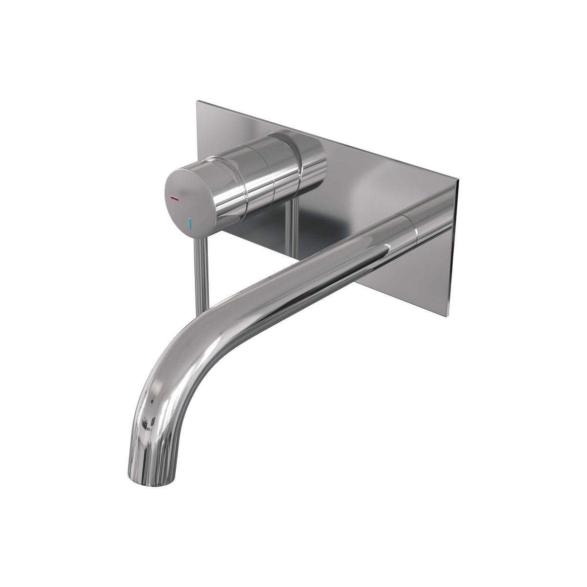 Brauer Edition inbouw wastafelmengkraan - Achterplaat - Links – Chroom – Gebogen – Lang smal – 5-CE-083-B2