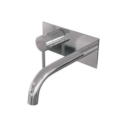 Brauer Edition inbouw wastafelmengkraan - Achterplaat - Links – Chroom – Gebogen – Lang smal – 5-CE-083-B2