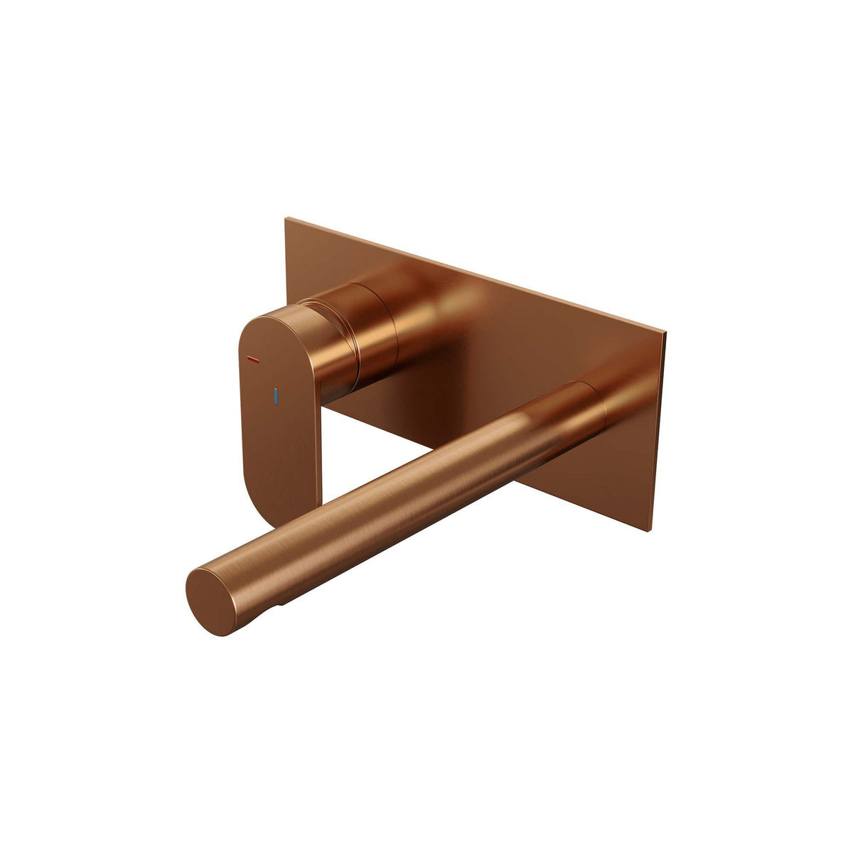 Brauer Edition inbouw wastafelmengkraan - Achterplaat - Links – Geborsteld koper PVD – Recht – Breed plat – 5-GK-083-S3