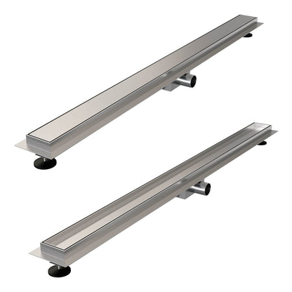 Brauer douchegoot met multifunctioneel rooster en flens – Geborsteld RVS – 110 cm – DR-MRF110NG