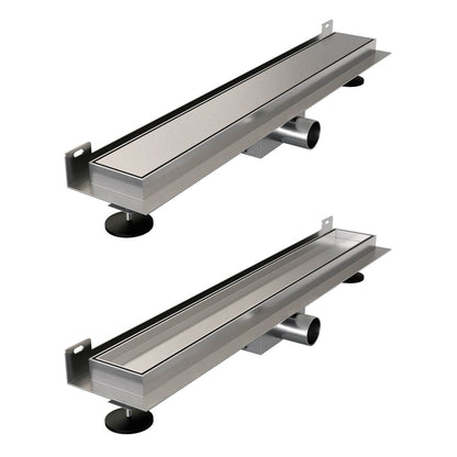 Brauer douchegoot met multifunctioneel rooster en flens voor wandmontage – Geborsteld RVS – 70 cm – DR-MRFW70NG