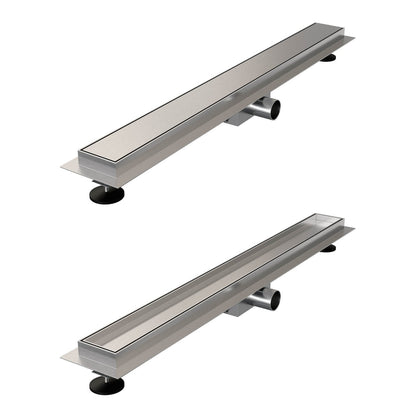 Brauer douchegoot met multifunctioneel rooster en flens – Geborsteld RVS – 80 cm – DR-MRF80NG