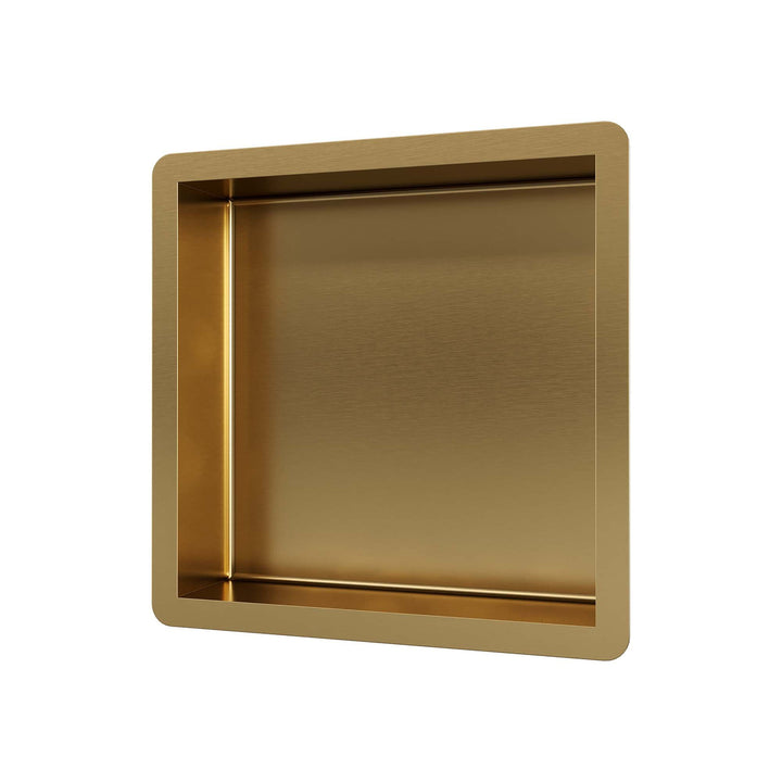 Brauer inbouwnis 30 × 30 cm – Geborsteld goud PVD – 5-GG-145