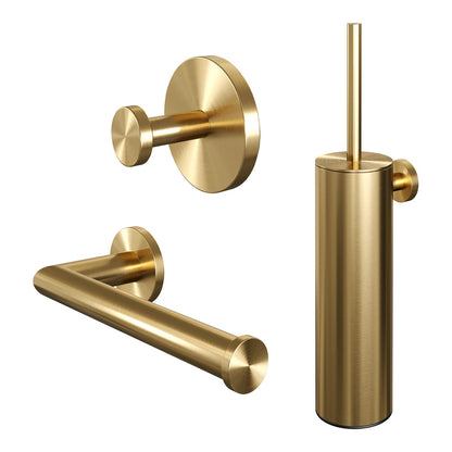 Brauer Accessoire set 3-in-1 – Geborsteld goud PVD – 5-GG-323