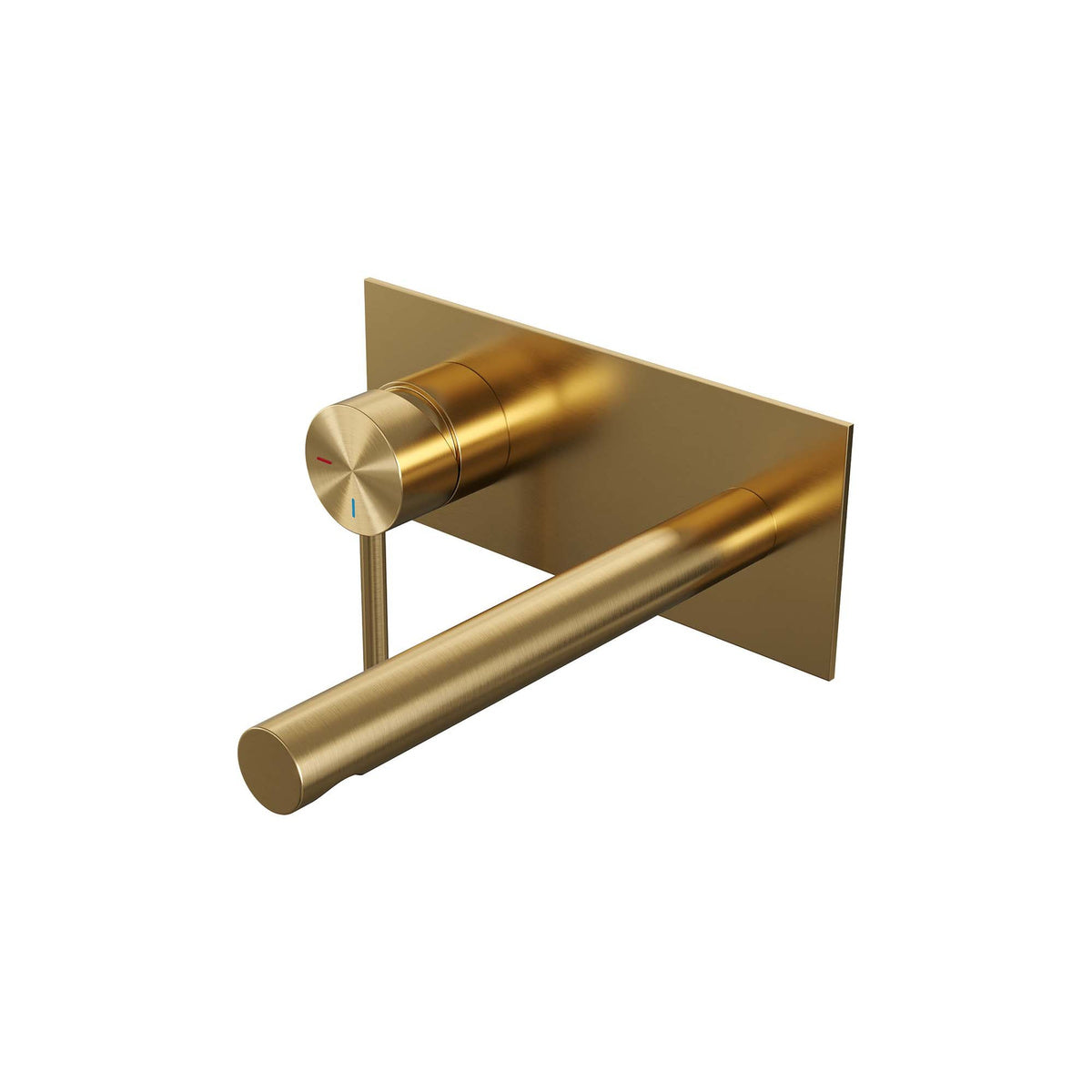 Brauer Edition inbouw wastafelmengkraan - Achterplaat - Links – Geborsteld goud PVD – Recht – Lang smal – 5-GG-083-S2