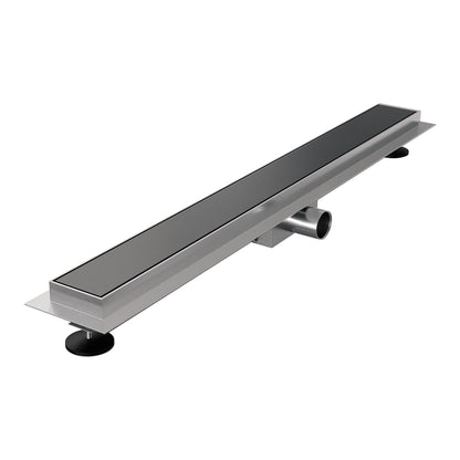 Brauer douchegoot met multifunctioneel rooster en flens – Geborsteld gunmetal PVD – 80 cm – DR-MRF80GM