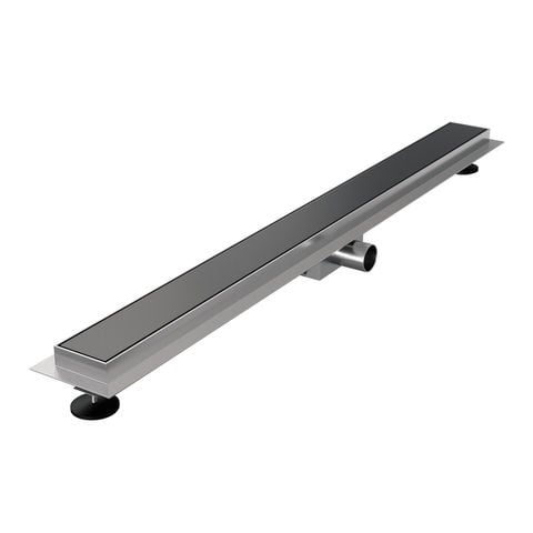 Brauer douchegoot met multifunctioneel rooster en flens – Geborsteld gunmetal PVD – 90 cm – DR-MRF90GM