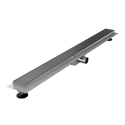 Brauer douchegoot met multifunctioneel rooster en flens – Geborsteld gunmetal PVD – 90 cm – DR-MRF90GM