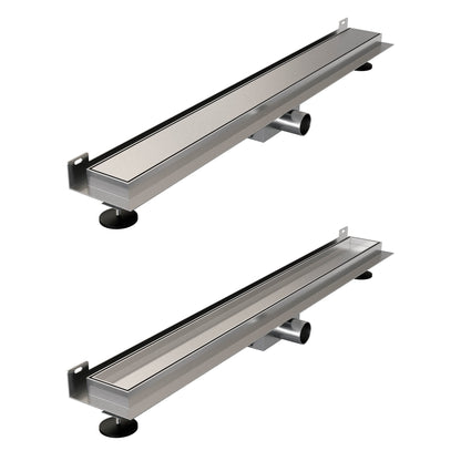 Brauer douchegoot met multifunctioneel rooster en flens voor wandmontage – Geborsteld RVS – 50 cm – DR-MRFW50NG