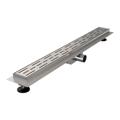 Brauer douchegoot met standaard rooster en flens – Geborsteld RVS – 70 cm – DR-SRF70NG