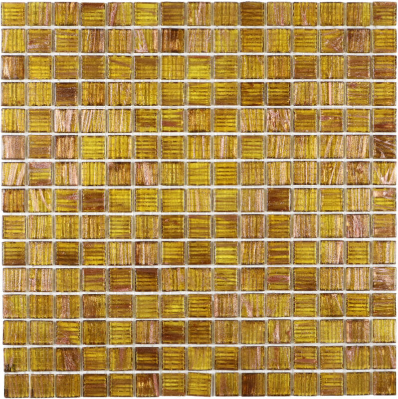 The Mosaic Factory Amsterdam Gold Amber Glossy 20x20mm - GMG134