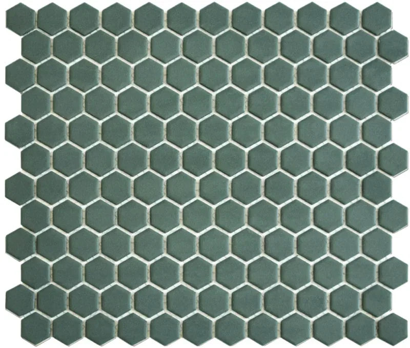 The Mosaic Factory Patterns Hexagon Camo Green Matt 23x26mm - HM23550