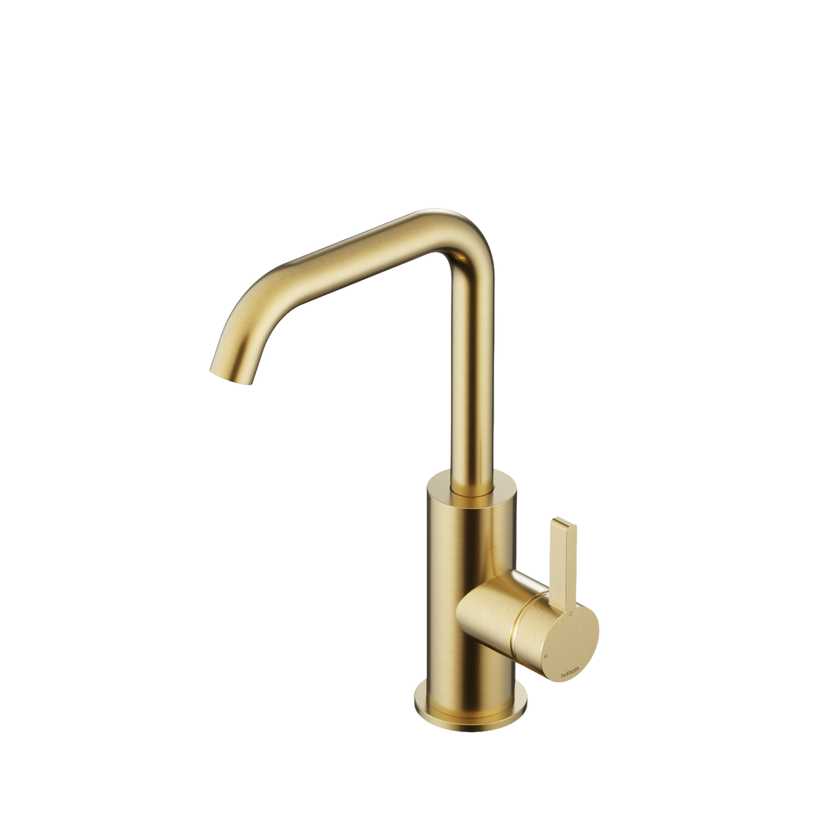 Hotbath Ace AC004 wastafelmengkraan met draaibare uitloop – Geborsteld messing PVD