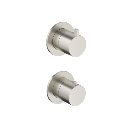 Hotbath Ace AC009EXT afbouwdeel thermostaat met 2-weg stop-omstel – Geborsteld nikkel