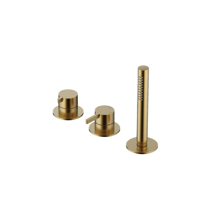 Hotbath Ace AC075 badrandcombinatie met handdouche zonder uitloop – Geborsteld messing PVD