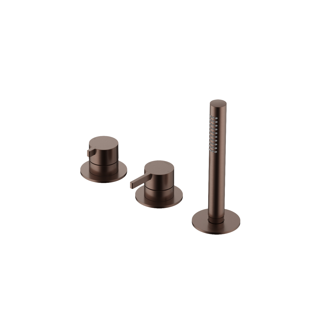 Hotbath Ace AC075 badrandcombinatie met handdouche zonder uitloop – Geborsteld koper PVD